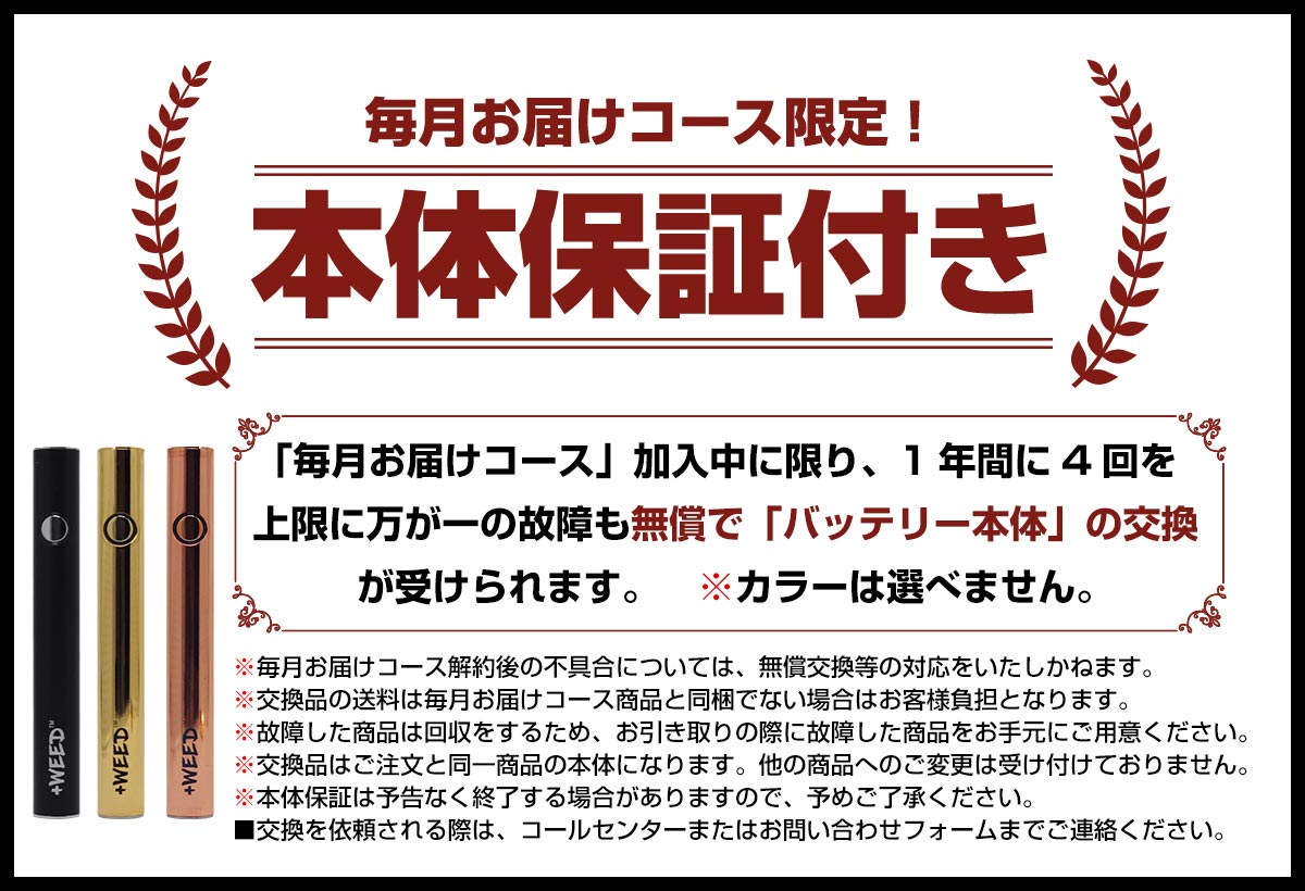本体保証付き