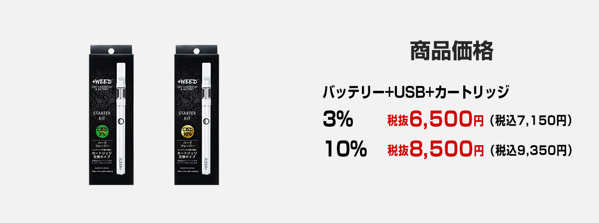 CBDスターターキット価格一覧表