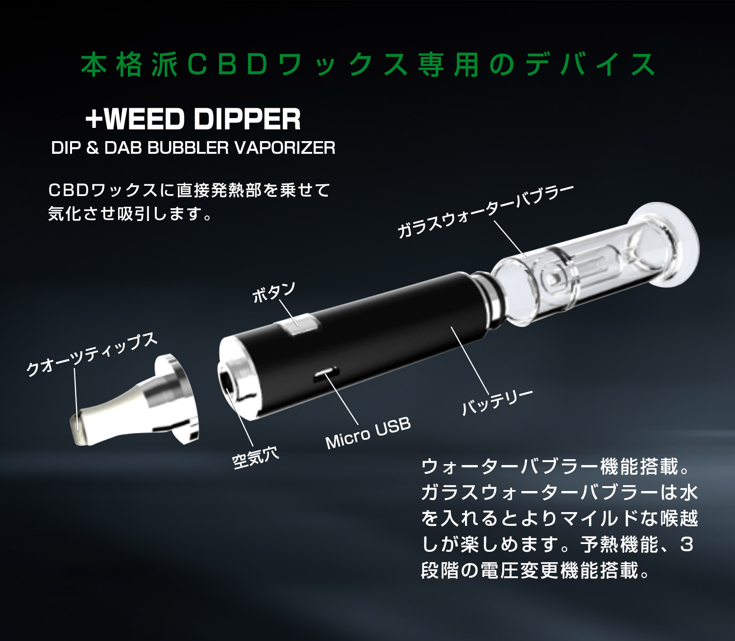 本格派CBDワックス専用のデバイス